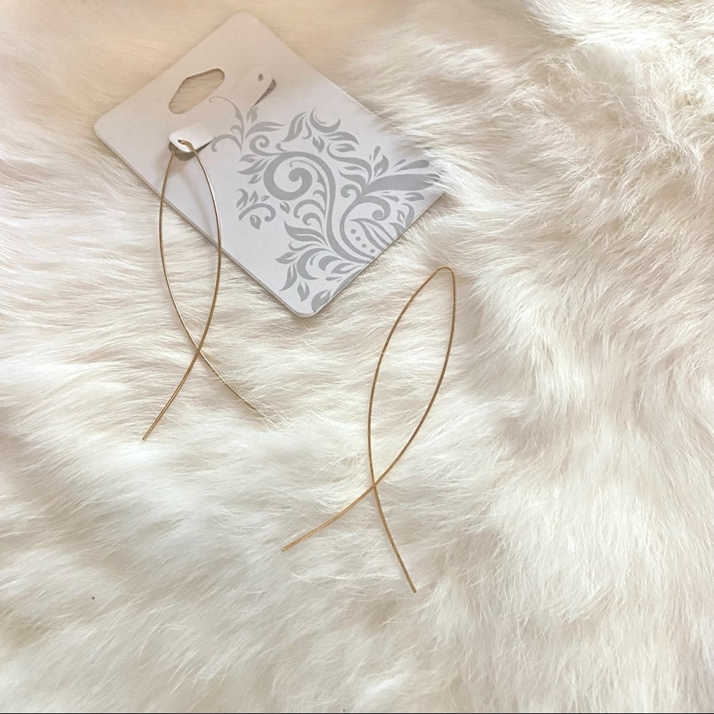 Gold Fish Shaped Earrings